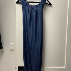 Banana Republic Midnight Blue Silk Midi Dress